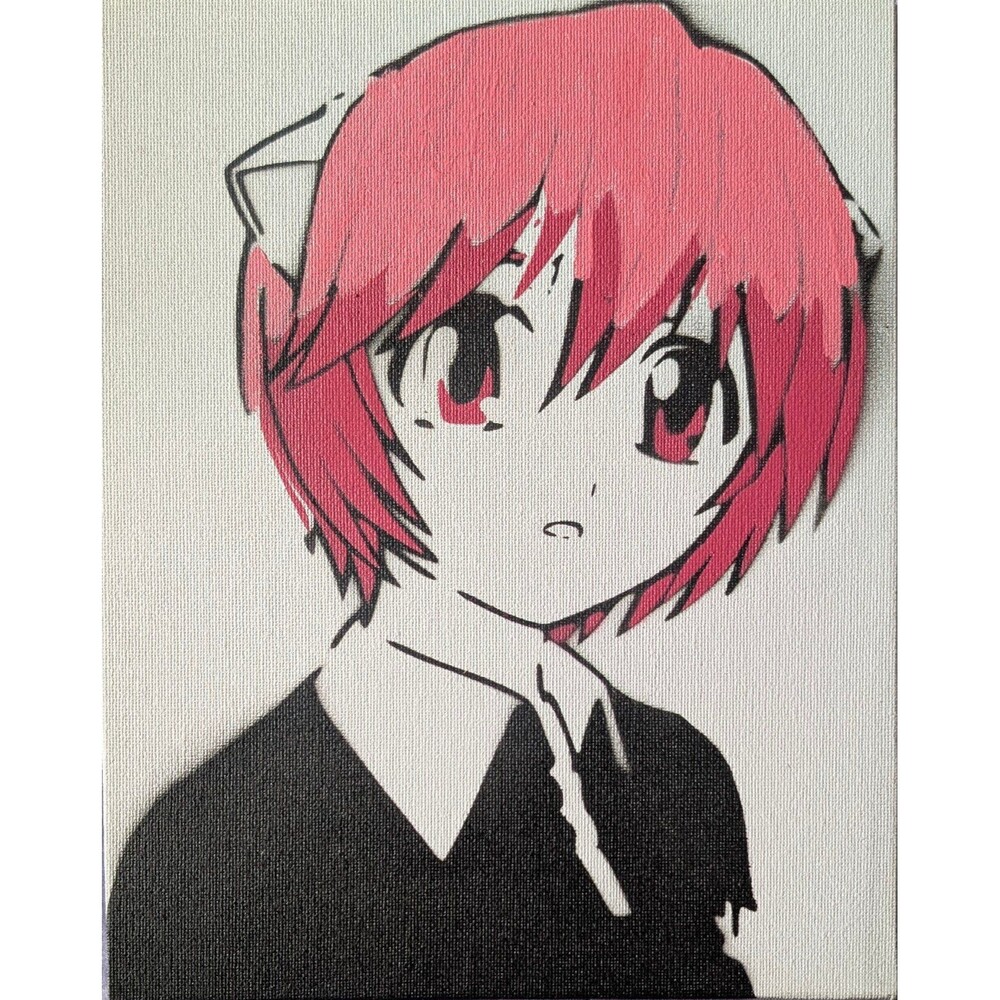 Elfen Lied Spray Paint Art Piece